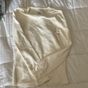 Cream Long Sleeve Thermal Top